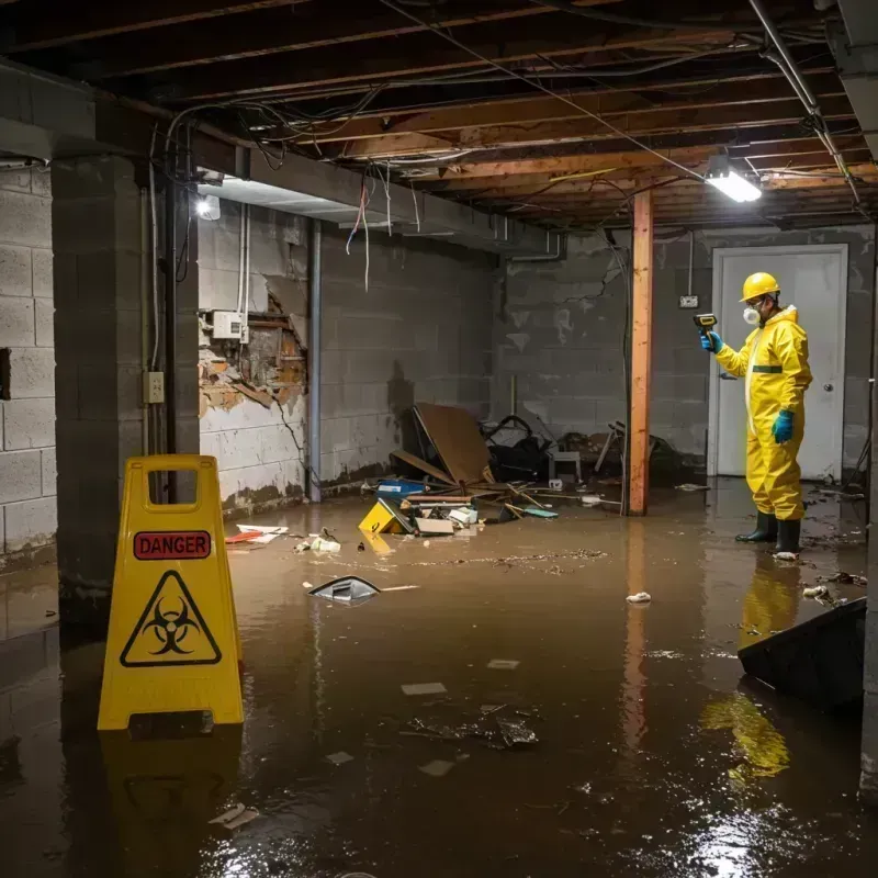 Flooded Basement Electrical Hazard in Fort Bragg, CA Property